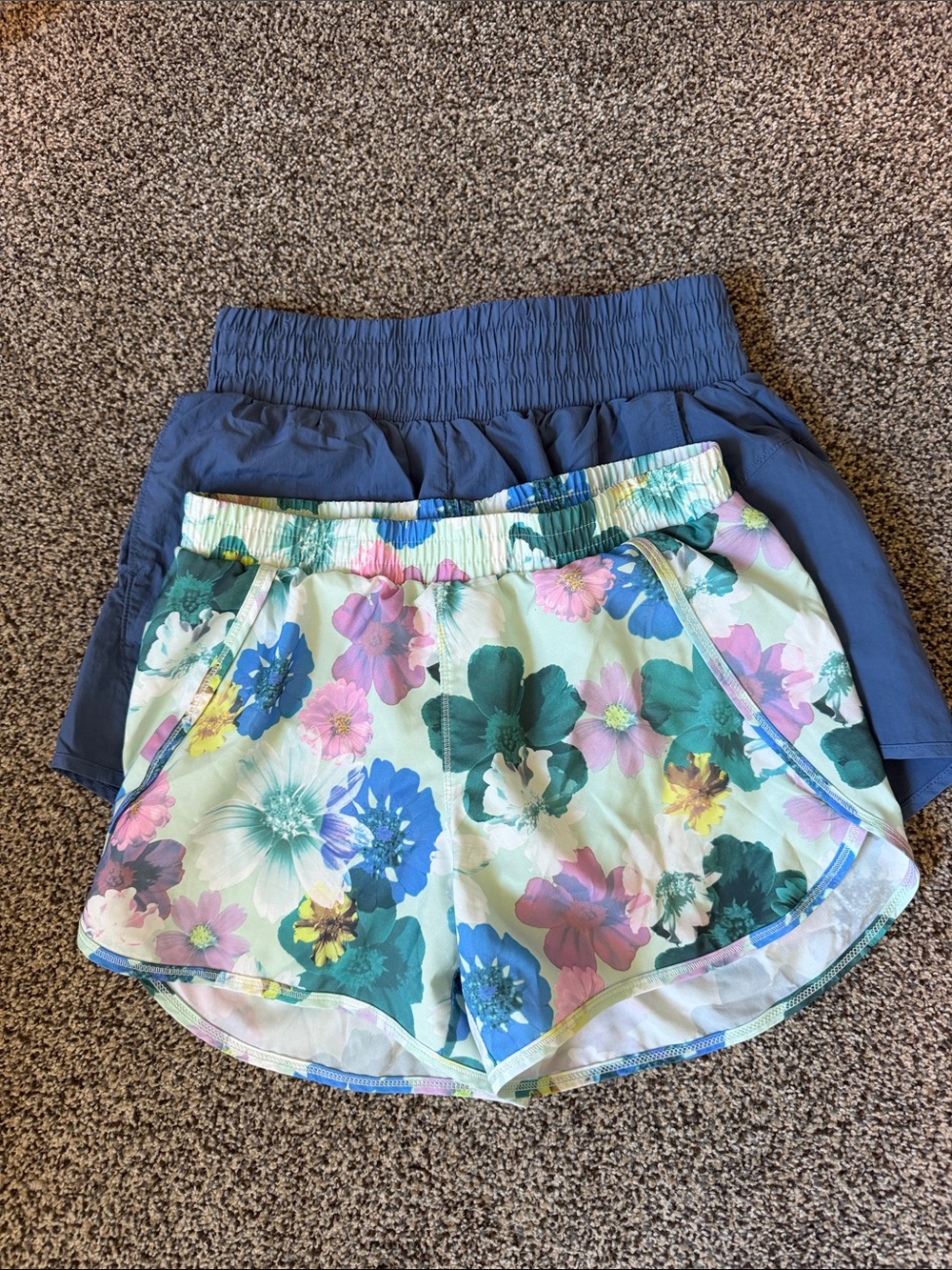 All in Motion  Mint Floral and blue Shorts Set